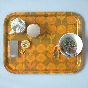 Image of Limited Edition Vintage Yellow Verdure Fabric Tray  - SOLD OUT