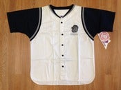 Image of Vintage Deadstock Georgetown Hoyas White Navy Baseball Jersey Apex 1