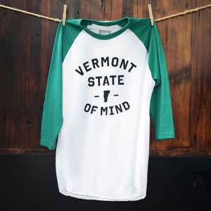 Image of Vermont State of Mind Baseball Tee