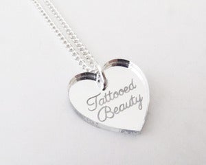 Image of Tattooed Beauty Necklace - Silver