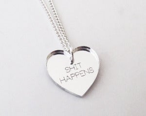 Image of Shit Happens Necklace - Silver