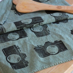 Image of Vintage Camera Tea Towel