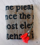 Image of Navy Poetry Scarf