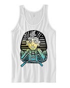 Image of Teal PHARAOH White Tank