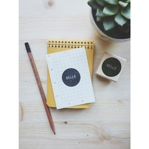 Image of *new* Hello rubber stamp