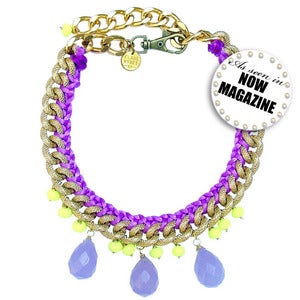 Image of *NEW* Jia Necklace (purple & yellow)