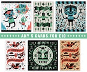 Image of Greetings Cards - Any 5 designs!