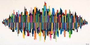 Image of "Cityscape" on Canvas 3 Oil on Canvas from Rob Wass AKA Data