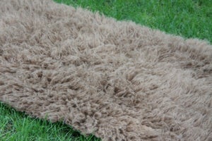 Image of "Hot Chocolate"  Colored 100% Wool Flokati Rug