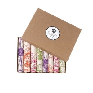 Image of Boxed Gift Set of 8 hand-illustrated Napkins...