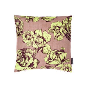 Image of Hand-illustrated Cushion | Rose Garden - Powder Puff...