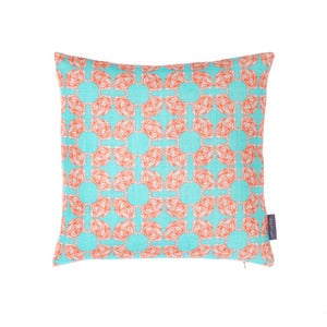 Image of Hand-illustrated Cushion | Rose Florimetric - Flamingo...