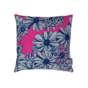 Image of Hand-illustrated Cushion | Cosmo Floribunda - Maraschino...