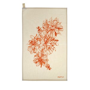 Image of Tea-towel | Dahlia: Mango