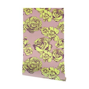 Image of Wallpaper | Rose - Powder Puff...