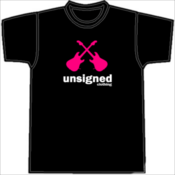 Image of pink guitars