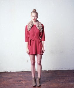 Image of markham  alpaca loop collar (shown in fawn)