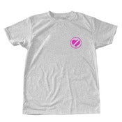 Image of STAY WEIRD FOREVER: ASH HEATHER/PINK T