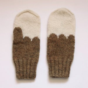 Image of Granliden Mittens: Juniper/Brown