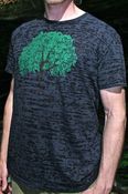 Image of dancing tree - men's burnout crew neck t-shirt - black
