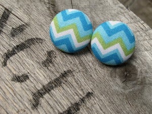 Image of Chevron Button Earring Collection 2
