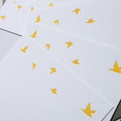 Image of Flying birds letterpress notecards, set of 8