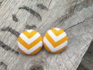 Image of Chevron Button Earring Collection 1