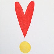 Image of Heart exclamation point, letterpress card