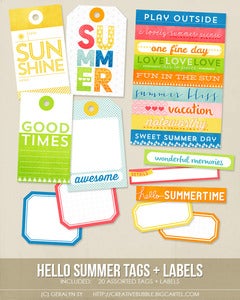 Image of *NEW* Hello Summer Tags + Labels (Digital)