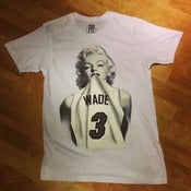 Image of Mens "WHITE HOT" #1 Wade Fan Miami Heat Tee