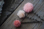 Image of Shades of Coral Bloom Hair Pin Set