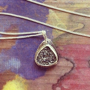 Image of Silver Druzy Quartz Necklace