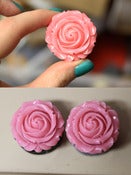 Image of 1 1/4" Pink Rose Plugs!