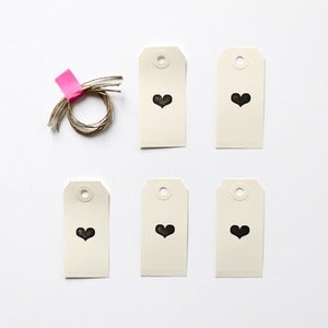 Image of Étiquettes tamponnées COEUR