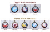 Image of Antique Finish Glass Pendants