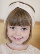 Image of cream turban with silver dots