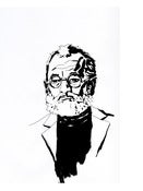 Image of Raleigh St. Clair Bill Murray "Royal Tenenbaums" Original Drawing