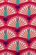 Image of Peacock Love organic cotton jersey (by the half metre)