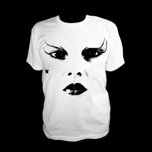 Image of Soo Catwoman White Close Up Tee - Black Print