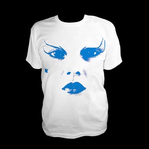 Image of Soo Catwoman White Close Up Tee - Blue Print