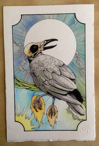 Image of A crow original painting.