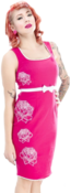 Image of Sourpuss 'Hot to Trot' Dress Pink