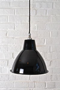 Image of Enamel Factory Shade (Small) - Black - 001