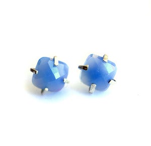Image of sky Blue Chalcedony Studs