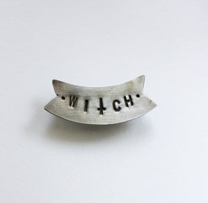 Image of WITCH banner pin by Thora Ford