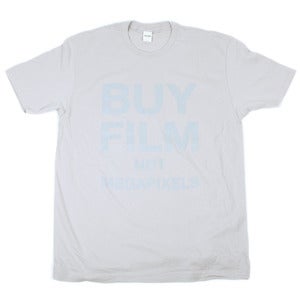Image of BUY FILM NOT MEGAPIXELS Tee | Gray on Gray