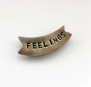 Image of FEELINGS Banner Pin by Thora Ford