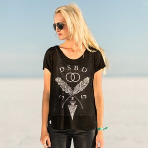 Image of "The Hunt" Womens Sheer Scoop neck