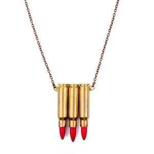 Image of JAKIMAC - Red Triple Bullet Necklace