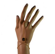 Image of NEW! Black Pyramid Stud Hand Chain 
